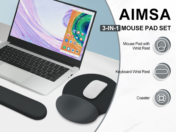 Mouse Pad Set Black