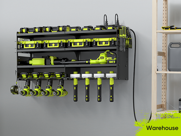 Power Tool Organizer Charging Station