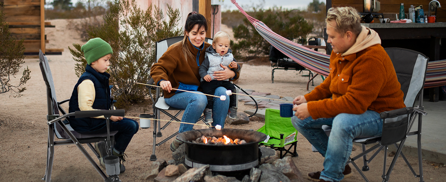 2 Pack Oversized Folding Camping Chair for Adults