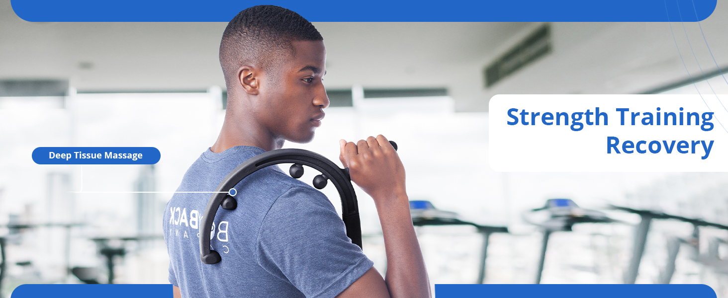 neck back massage, stick massager, shoulder hook massage, neck trigger point release tool