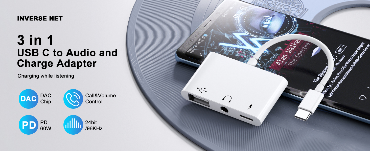 USB C to 3.5mm Audio Adapter