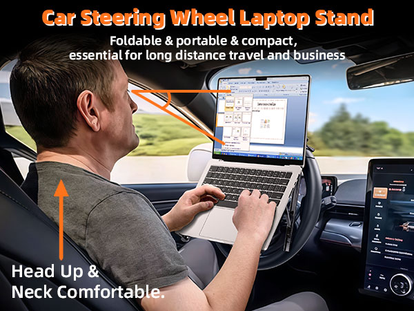 Car Laptop Mount Steering Wheel Tray Holder