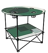 LESES Portable Picnic Table with Carrying Bag, Folding Camping Table for Outdoors Fold Up Lightwe...
