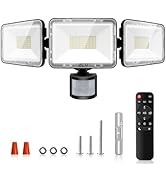 CLY 70W LED Security Lights Motion Sensor Light Outdoor, 6580LM 3 Head Motion Detection Outdoor L...