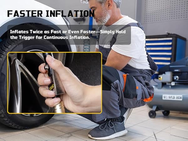 digital tire pressure gauge with inflator