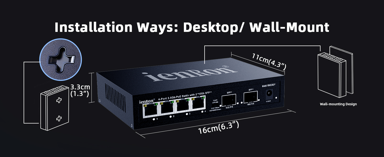 Desktop/Wall-Mount design