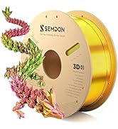 SEMDON Tri-Colors Silk PLA Filament 1.75mm, Christmas Gifts 3D Rainbow PLA Filament ±0.02mm, High...