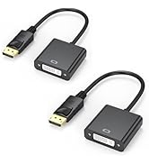 URELEGAN DisplayPort to DVI Adapter 2-Pack, DP Display Port to DVI-D Single Link Male to Female C...
