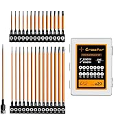 Crosstar 3" and 6" Impact Long Torx Bit Set 29pc (TT7-TT40) S2 Steel Security Tamper Proof Star B...