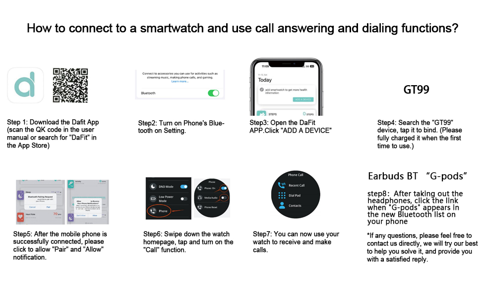 SMART WATCH WITH EARBUDS
