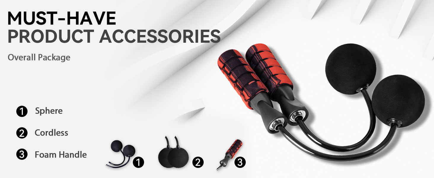 Weighted Jump Rope for Fitness Ropeless Bod Rope High Speed Skipping Rope Cordless Jumping Rope