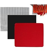 Toaster Oven Air Fryer Reusable Mats Accessories 9 x 11, Silicone Liner, Drip Mat (3pcs) Compatib...