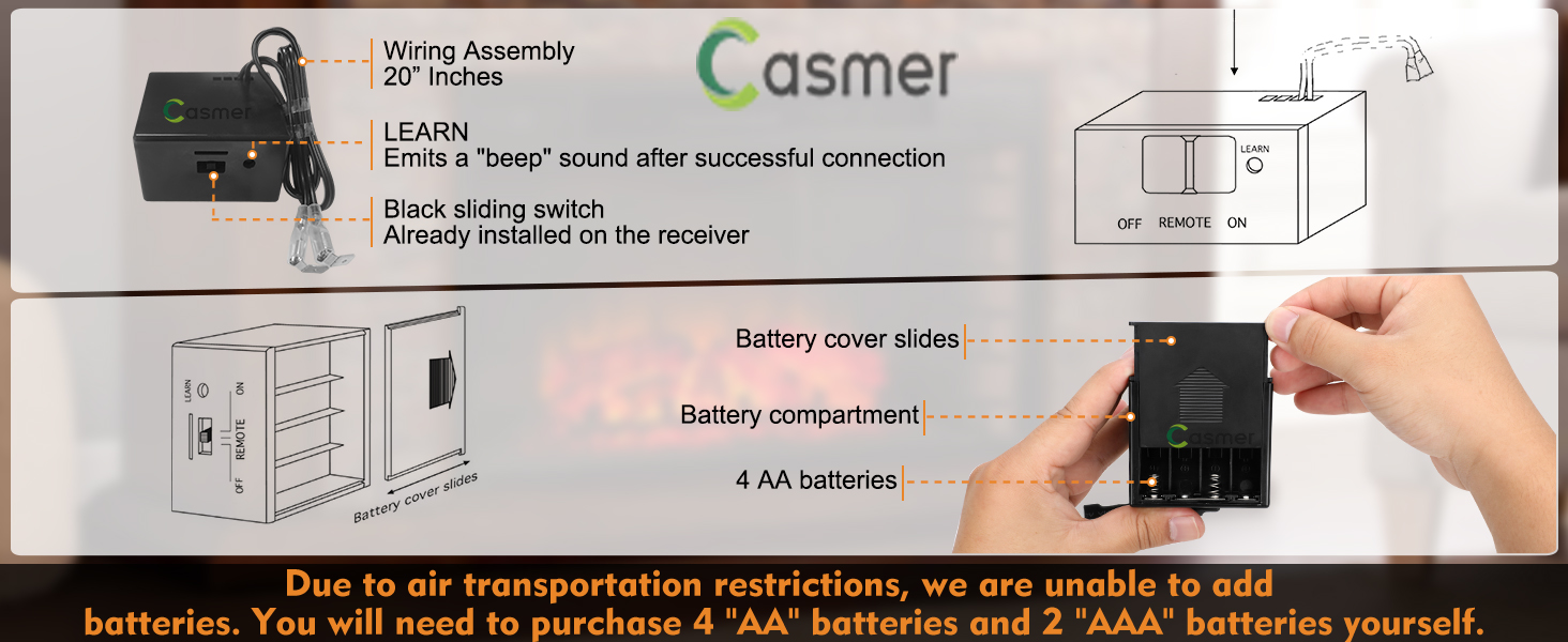 Fireplace remote control