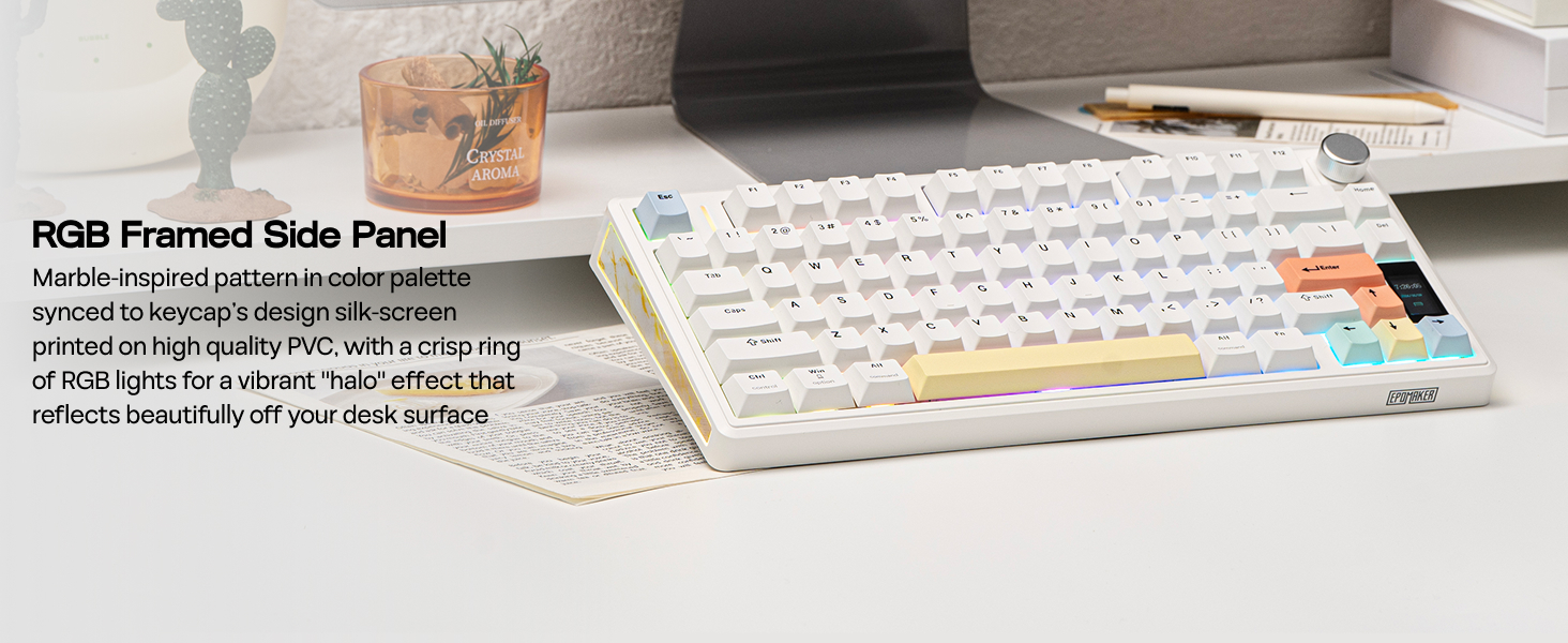Text reads 'RGB Premod Solo Panel'. Desktop setup showing a keyboard and what appears to be technical documentation or interface.