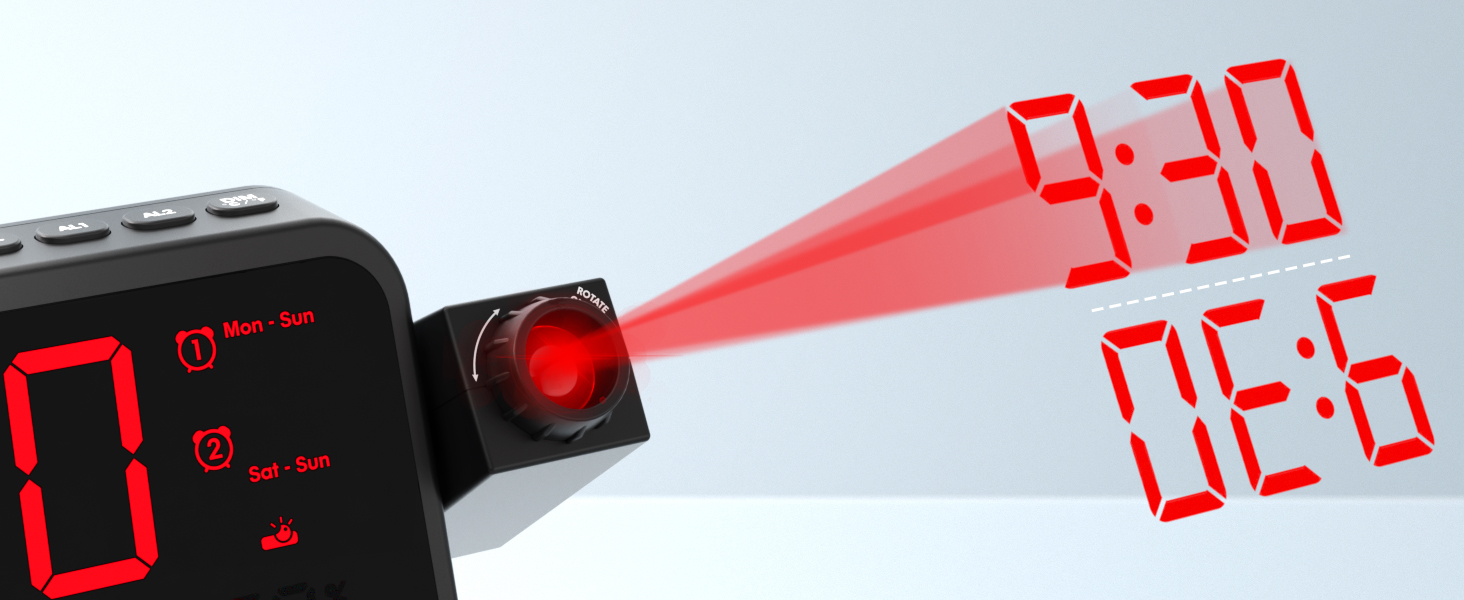 projector alarm clock for bedroom