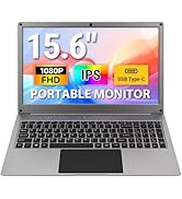 ELECROW 15.6 Inch Portable Monitor with Keyboard, Lapdock 1080P FHD IPS Display with Built-in Bat...