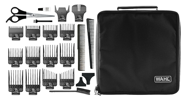 79524-5201M Wahl Clipper Deluxe Chrome Pro Haircutting Kit Battery Trimmer Corded B00827ILWM Haircut