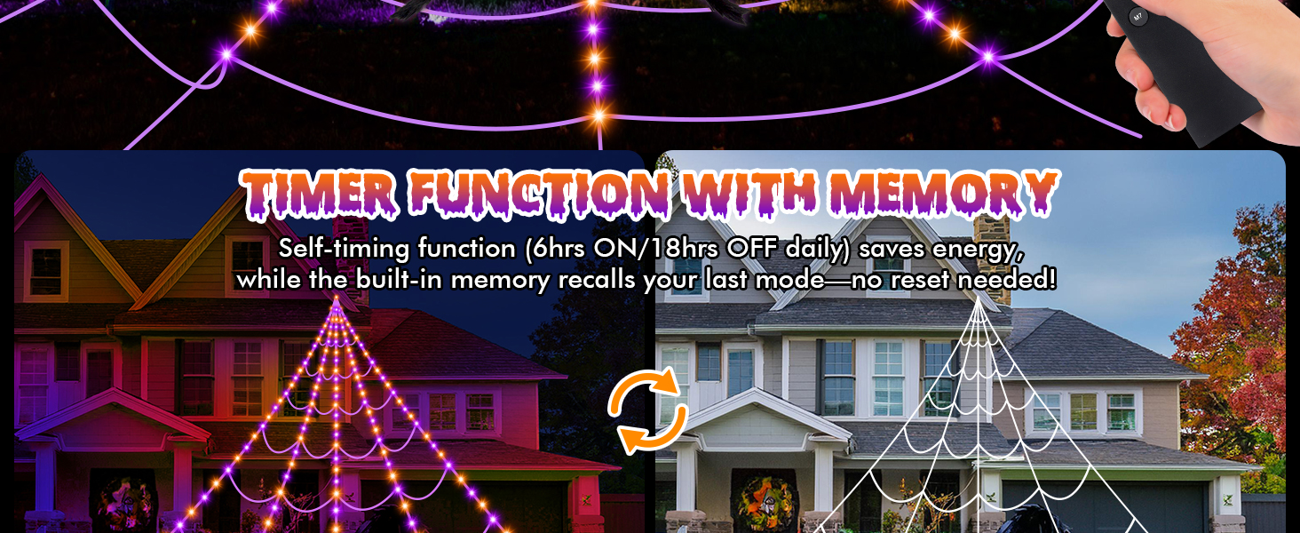 light up spider web