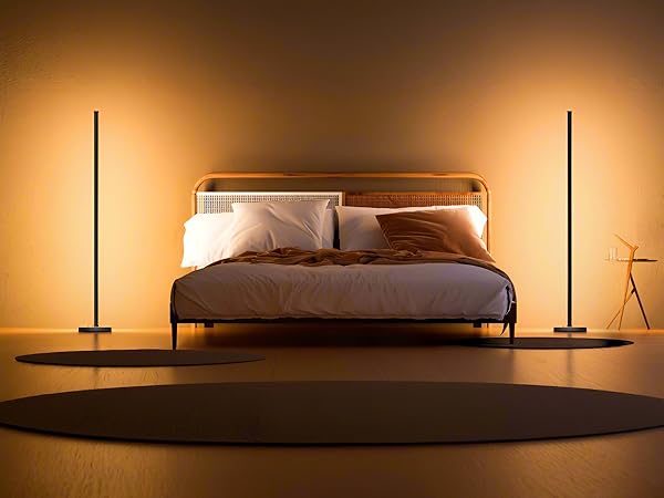 corner floor lamp warm white