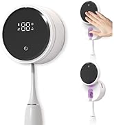 KIEROFIRT Single Toothbrush Holder and Cleaner Auto Cleanling Toothbrush in Circle Wall Mounted f...
