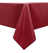 Heavy Duty Vinyl Tablecloth Waterproof Oil-Proof PVC Table Cloth Stain-Resistant Wipeable Rectang...