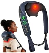 COMFIER Shiatsu Neck Massager with Heat, Cordless Neck and Shoulder Massager for Pain Relief Deep...
