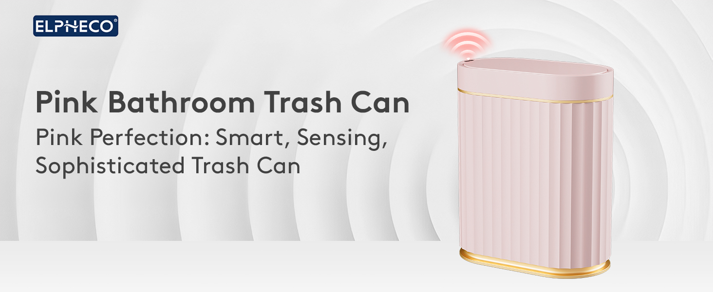 pink trash can
