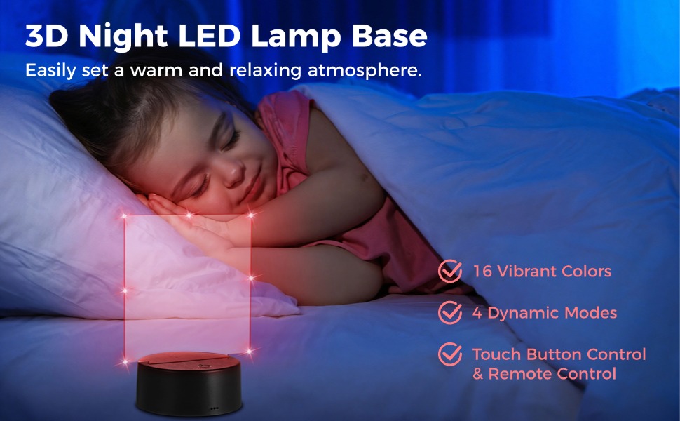 6 Pcs Night LED Lamp Bases