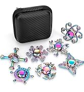 7 Pack Rainbow Fidget Spinners Pack Stress Relief Toys for Kids Adults, Hand Spinner Metal Fidget...