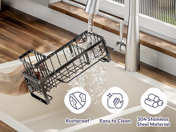 Sponge Holder for Kitchen Sink Sink Caddy Kitchen Sponge Caddy Organizer