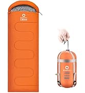 ECOOPRO Warm Weather Sleeping Bag - Portable, Waterproof, Compact Lightweight, Comfort with Compr...