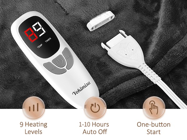 The controller is easy to control and switch 9 heating levels and 1-10 hours timer.