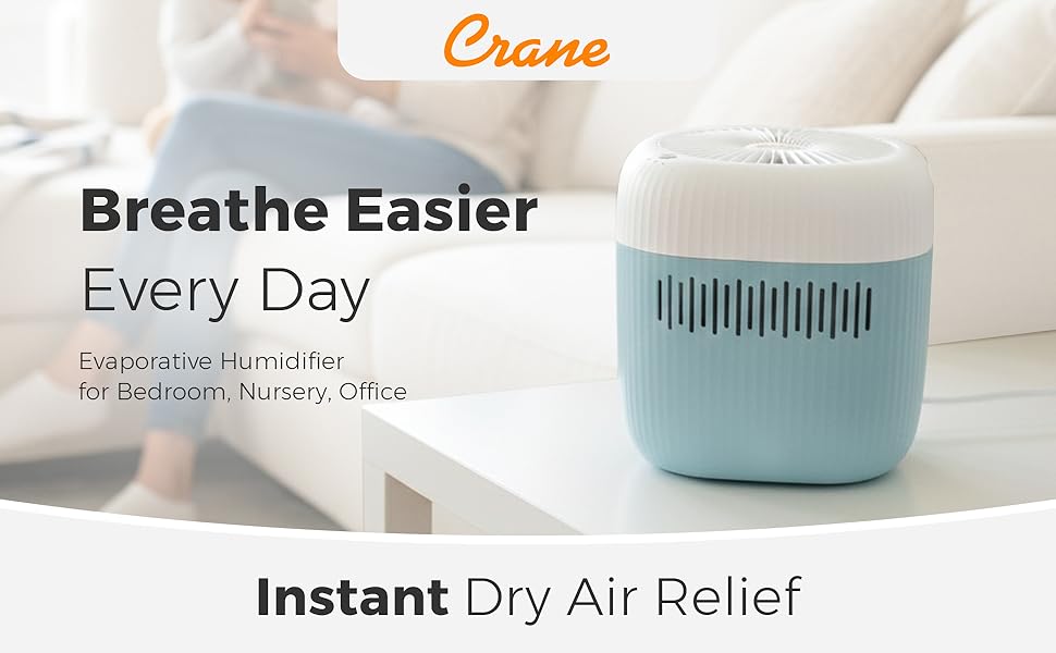 breathe easier with crane evaporative humidifier