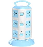 Tower Surge Protector Power Strip Multi Plug Outlet with 3 USB Ports & 8 Universal Socket Plugs, ...