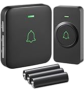 AVANTEK Wireless Door Bell, BA-11 Waterproof Battery Operated Doorbell Chime Operating at 1000 Fe...
