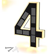 9" Solar Powered House Numbers for Outside, XTAUTO 300LM Large Modern Backlit Address Signs Auto ...