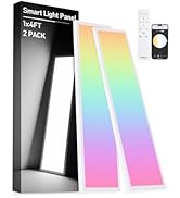 LEONLITE 1x4 FT Smart LED Ceiling Light, RGBCW Surface Mount Flat Panel Light, Christmas New Year...