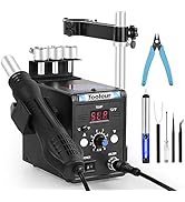 Hot Air Rework Station, 110V SMD Soldering Station with Heat Gun Set, Adjustable Hot Air Gun Hold...