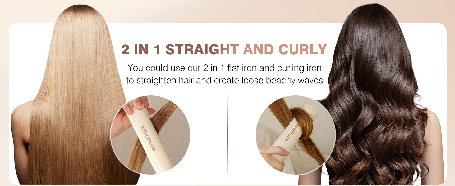 2 in 1 straight and curly