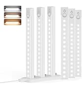 Rihvy 3-Pack 8-Inch Under Cabinet Lighting with Charging Station Rechargeable Motion Sensor Light...