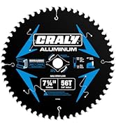 CRALY 7-1/4 Inch 56 Teeth Aluminum and Non-Ferrous Metal Cutting Circular Saw Blade, 5/8 Inch Arb...
