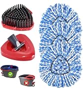 Mop Replace Heads for Ocedar RinseClean 2 Tank System Spin Mop Heads Replacement for O Cedar Mop ...
