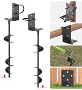 Feeloco Heavy Duty Ground Anchor Srew in,Multi-Purpose Ground Stakes,Mobile Home Anchors,Earth An...