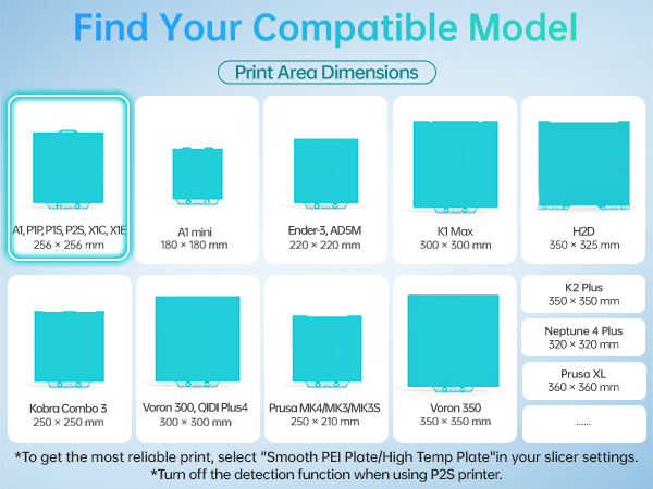 BIQU CryoGrip Pro Glacier 257x257mm Panda Build Plate for Bambu-Lab P1S/P1P/P2S/X1C/X1E/A1 