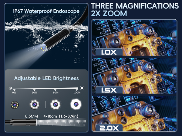 borescope camera with light