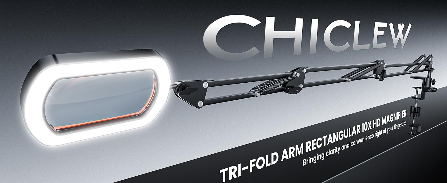 large magnifying glass with light