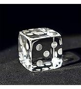 QFkris 2" Glass Polyhedral Dice Block Paperweight Decorative 3D Laser Etched Clear Crystal Art Cu...