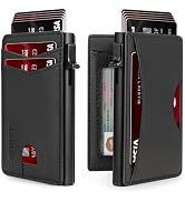RUNBOX Slim Card Wallet for Men with ID Window – Minimalist RFID Wallet, Pop-Up Function, Ultra T...