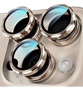 YWXTW Camera Lens Protector for iPhone 16 Pro/iPhone 16 Pro Max, [1 Step Installation Tray] Tempe...