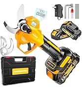 1.6"/ 41mm Electric Pruning Shears, Cordless Electric Scissors LCD Display&SK7 Blades, 21V Brushl...